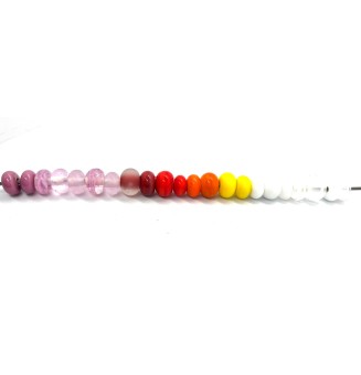 lot de 44 perles de verre, coloris et tailles aleatoires