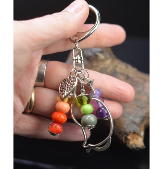 bijou de sac  ( ou porte clés) perles de verre