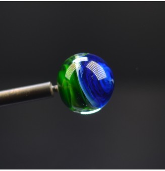 Perle à visser "vert bleu" pour collier ou tout support m2.5 (support non fourni)