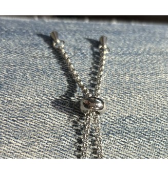 collier  68 cm "VIOLET ET OR" perles de verre filé au chalumeau