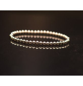 copy of Bracelet élastique tout en  acier inoxydable, avec perles diam 4 mm acier inoxydable