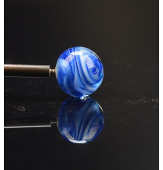 Perle à visser "bleue" pour collier ou tout support m2.5 (support non fourni)