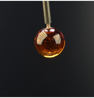 Perle à visser Jaune ambre pour collier ou tout support m2.5 (support non fourni)