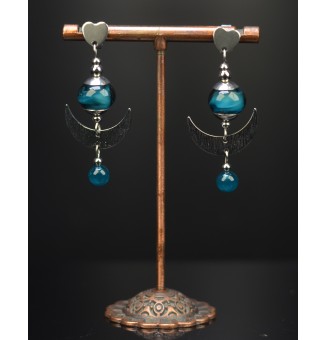 Boucles d'oreilles bleu...