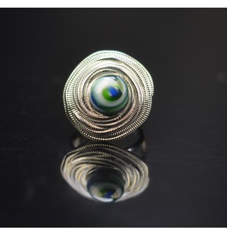 Bague en Verre Filé au...