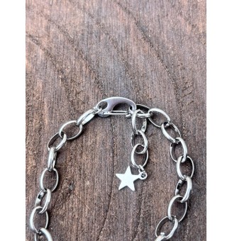 Bracelet à Gros Maillons en Acier Inoxydable pour charms – Liloo Créations