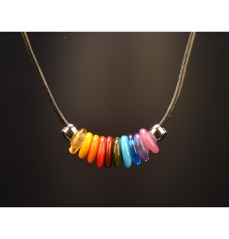 Collier Multicolore en Perles de Verre Filé - Liloo Créations