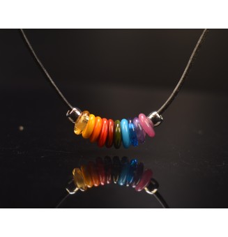 Collier Multicolore en Perles de Verre Filé - Liloo Créations