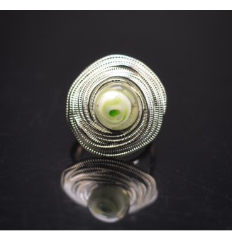 Bague en Verre Filé au...