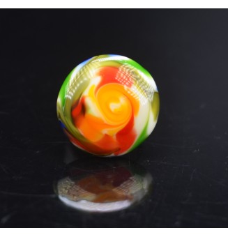 cabochon artisanal en verre "MULTICOLORE" pour bague ou collier interchangeable en verre  (sans le support )