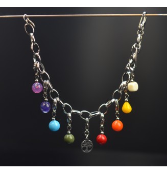 Bracelet Charms en Verre Filé – Éclat Multicolore et Modularité