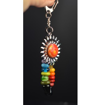 Bijou de Sac Multicolore avec Pendentif Soleil – Liloo Créations