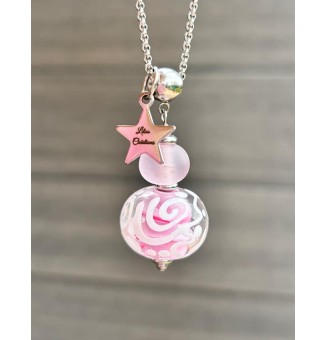 collier long 70+3 cm "rose"...