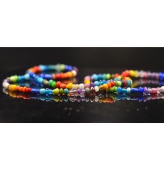 Sautoir Arc-en-Ciel de Liloo, env 160 perles reunies pour un collier d'exception