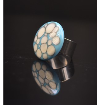 bague turquoise ivoire