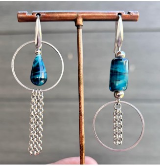 Boucles d’Oreilles en Verre...