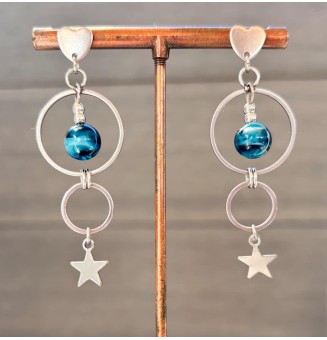 Boucles d’Oreilles en Verre...