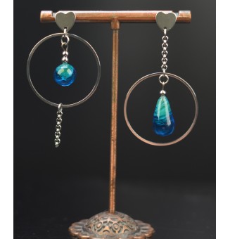 Boucles d’Oreilles en Verre...