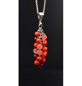 Collier "Grappe Rouge" en...