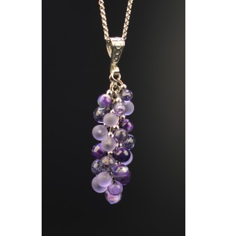 Collier "Grappe Violet" en...