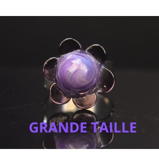 Bague FLEUR violette...