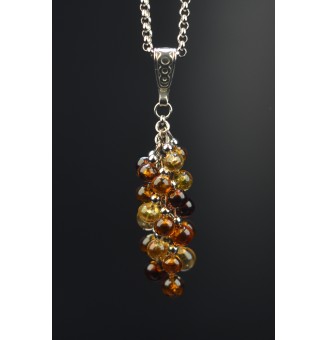 Collier "Grappe jaune et...