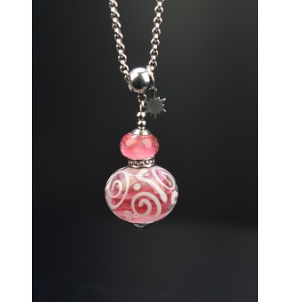 collier  72+3 cm "rose...