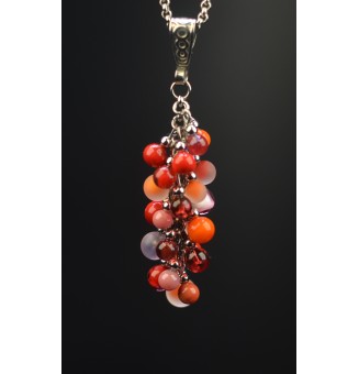 Collier "Grappe rouge...