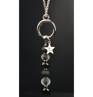 Collier avec Pendentif Interchangeable en Perles de Verre Filé - Élégance Personnalisable