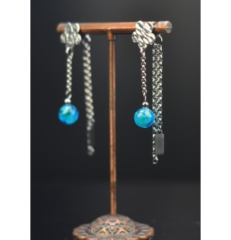 Boucles d'oreilles "bleu...