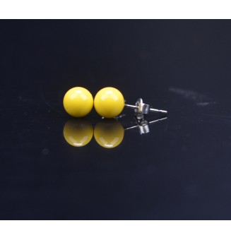 puces d'oreilles jaune  6mm...