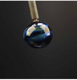 Perle à visser "noir et bleu effets metallisé" pour collier ou tout support m2.5 (support non fourni)