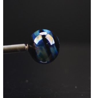 Perle à visser "noir et bleu effets metallisé" pour collier ou tout support m2.5 (support non fourni)