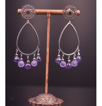 Boucles d’oreilles en acier...