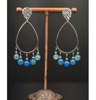 Boucles d’oreilles en acier...