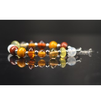 Bracelet multicolore en perles de verre filé  (poignet 17/18.5 cm) – Un éclat de couleurs à votre poignet