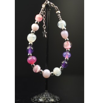 Bracelet "blanc rose...