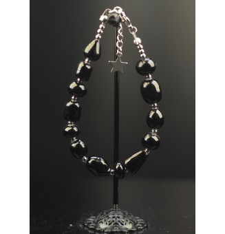Bracelet "NOIR" en perles...