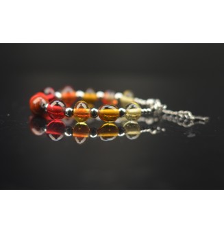 Bracelet "multicolore" en perles de verre filé – Un éclat de couleurs à votre poignet (16.5 / 17.5 cm)