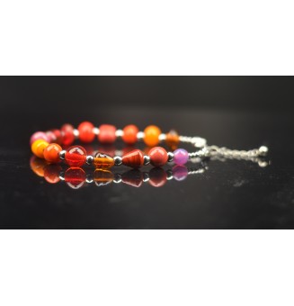Bracelet "multicolore" en perles de verre filé – Un éclat de couleurs à votre poignet (20/21  cm)