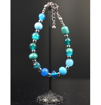 Bracelet "bleu/vert" en...