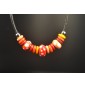 collier "rouge orange...
