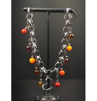 Bracelet Charms en Verre Filé – Éclat Multicolore et Modularité