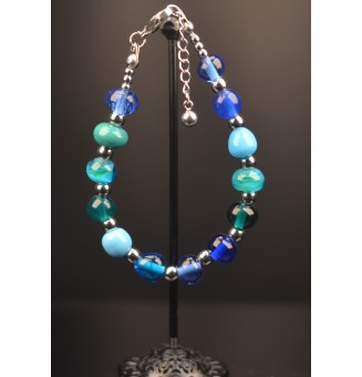 Bracelet "bleu/vert" en...
