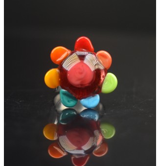 Bague Fleur en Verre...