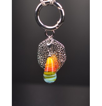 Sautoir Multifonction en Acier Inoxydable & Perle de Verre multicolore