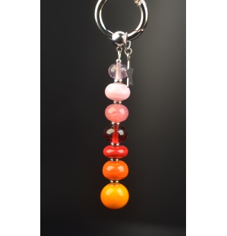 Collier "Éclat de Joie" Multicolore" en perles de verre filé - acier inoxydable