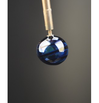 Perle à visser "bleu psyché" pour collier ou tout support m2.5 (support non fourni)