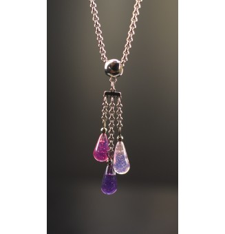 collier gouttes "violet...