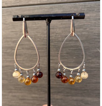 Boucles d’oreilles en acier...